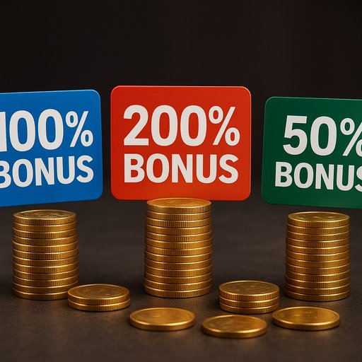 Crickex bonuses overview image with stacks of coins and promotional banners highlighting bonus offers for players