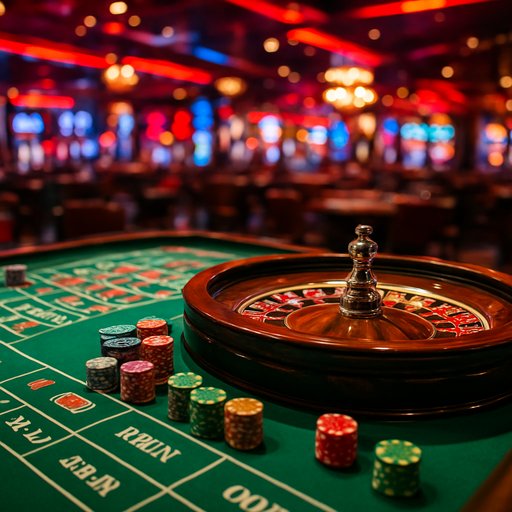 Crickex casino hero banner showing a vibrant gaming table, bright lights, and a dynamic casino atmosphere