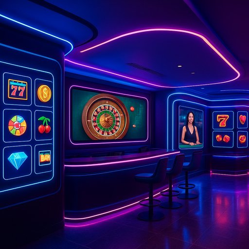 Crickex platform-games hero image showing a dynamic casino lobby with neon lighting, game icons, and a responsive design inviting players to explore online gaming and live gaming.
