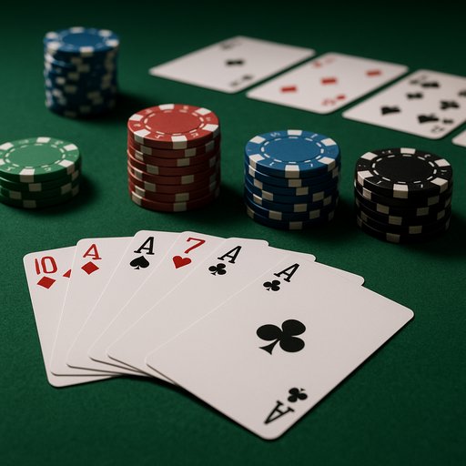 Crickex poker table with chips and cards spread out across the felt, signaling diverse poker games