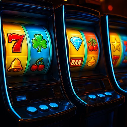 Crickex slot machines with bright reels and vibrant symbols, inviting players to try popular slot titles